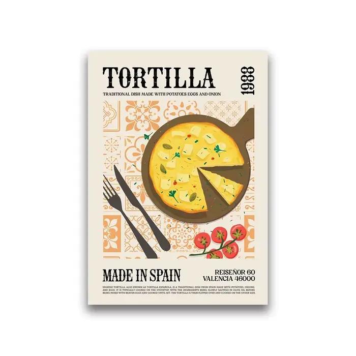 1 pièce, peinture sur toile sans cadre, thème Aliments Délicieux, impression Cuisine du Monde, affic