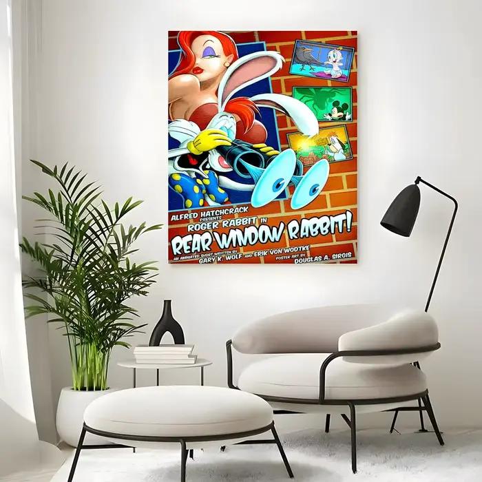 Affiche du film Who Framed Roger Rabbit, autocollants haute définition, adaptés à la chambre à couch