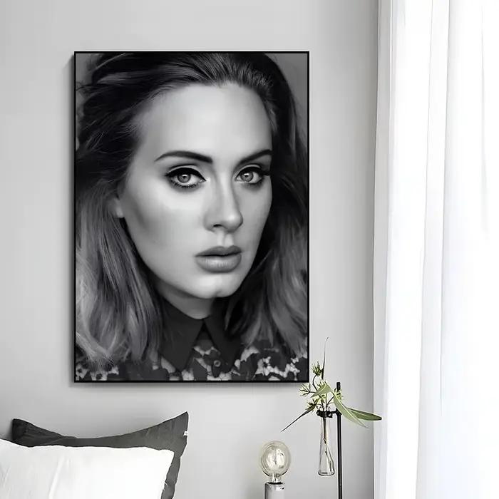 Affiche murale décorative du chanteur puissant Adele, impression artistique, décoration murale, déco