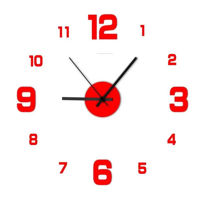 Horloge murale créative sans cadre, autocollant mural silencieux pour la maison, salon, bureau, déco