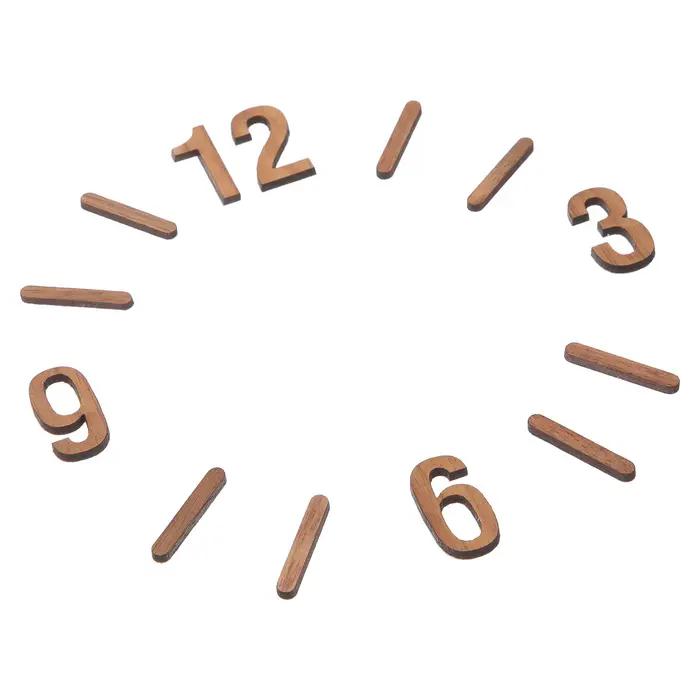 Kit de numéros d'horloge en bois, Design délicat pour projets de bricolage et de décoration de la ma