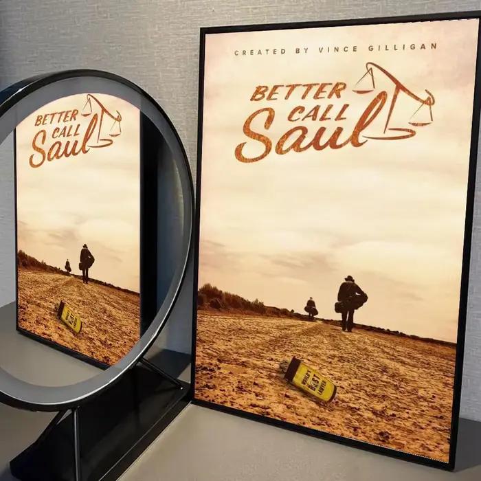 Affiche de la série télévisée Better Call Saul, autocollant d'art auto-adhésif, papier imperméable,