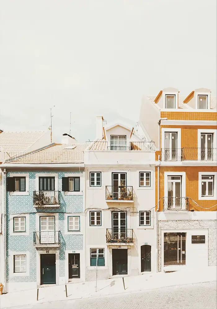 Affiche de paysage de voyage européen du Portugal, peinture sur toile imprimée, art mural, photo pou