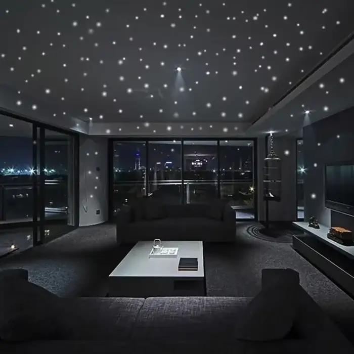 Autocollants muraux lumineux en vinyle, 407 pièces, décoration murale, étoile qui brille dans la nui
