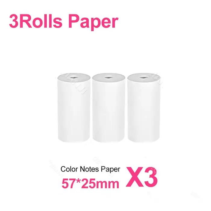 Étiquettes autocollantes en papier thermique 57x25MM, rouleaux adhésifs pour Mini-imprimante, impres
