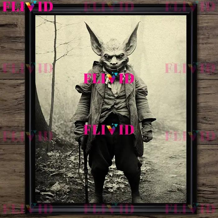 Ives Arre and Strange Photo Art Poster and Print,Mysterious Monster Nette, Wall Art, Canvas Painting