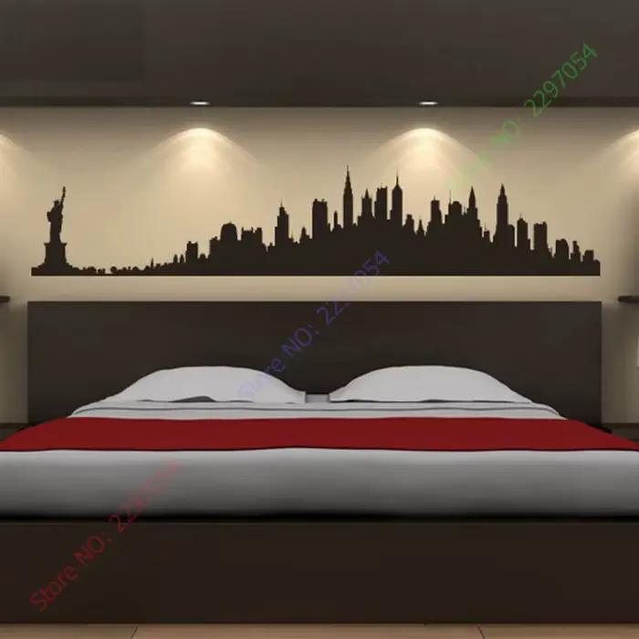 Autocollants muraux Skyline de la ville de New York, lieux américains et américains, autocollants d'