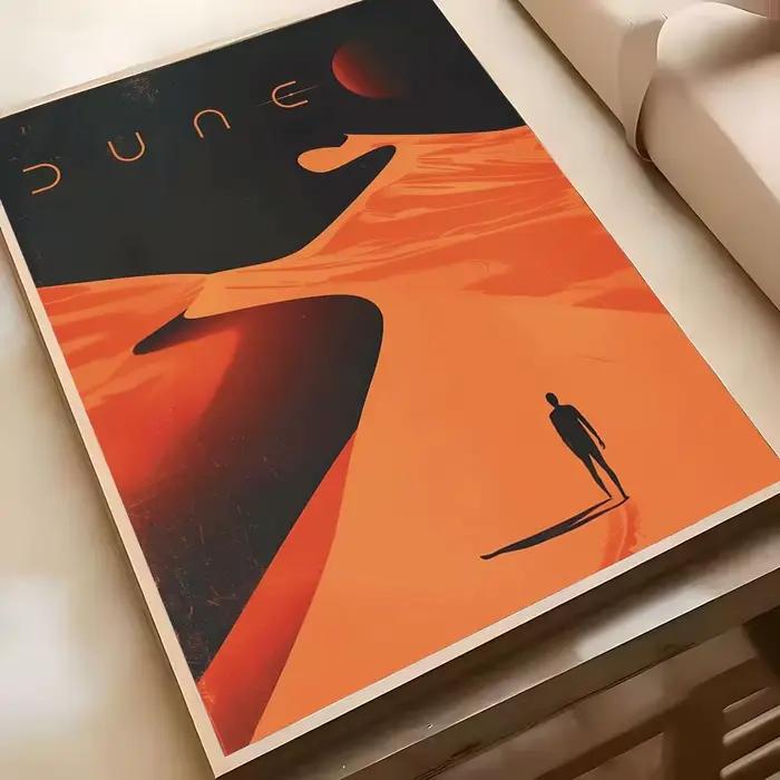 Affiche de film de science-fiction Dune Part 2, autocollant mural HD étanche, décor esthétique auto-
