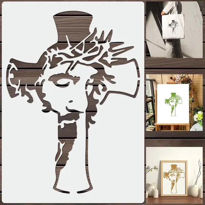 Modèle de peinture de croix de jésus, 1 pièce, Design artistique, symbole chrétien, fournitures arti