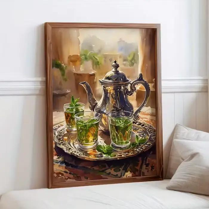 Affiches murales marocaines style bohème, peintures sur toile, matériaux imprimés pour salle à mange