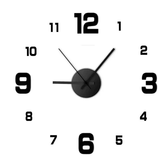 2024 horloge murale Design moderne grand 3D bricolage Quartz montre de mode acrylique miroir autocol