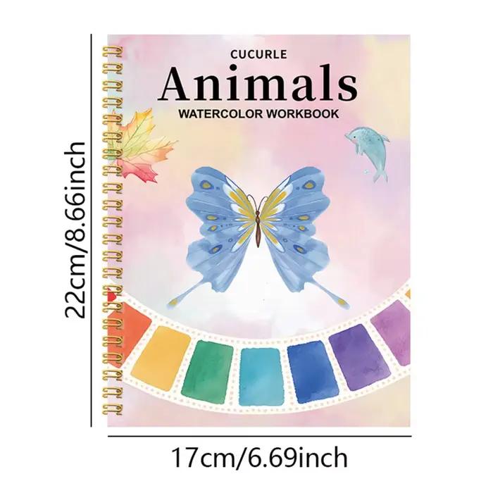 Cahier d'exercices d'aquarelle adapté aux débutants, avec pinceau, artisanat d'art, fournitures de p