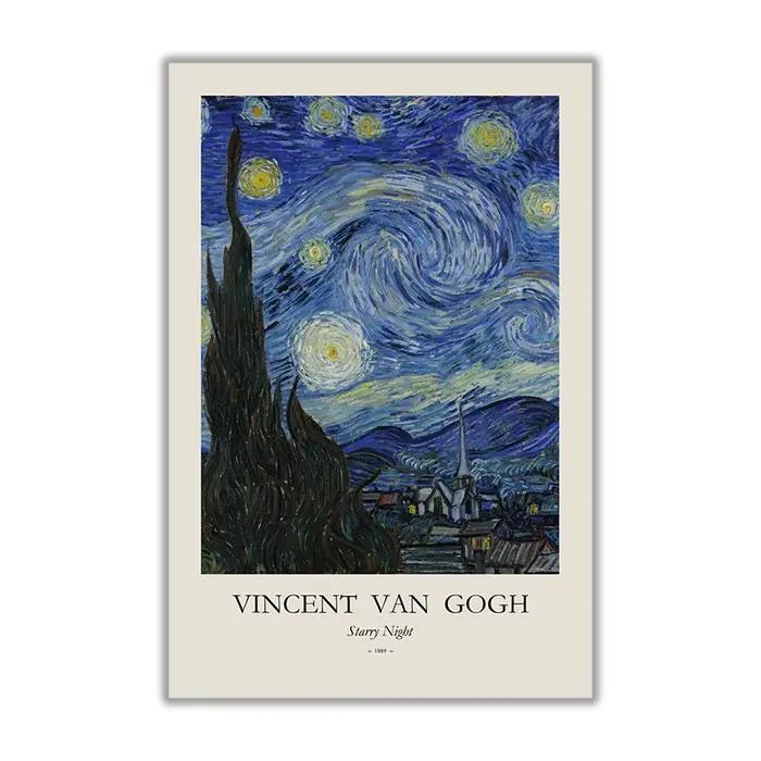 Dewprint Vincent Van Gogh célèbre peinture toile affiches tournesol la nuit étoilée mur Art salon ch