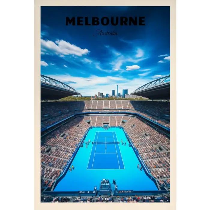 Affiche de Tennis Majors, londres, New York, Paris, série Melbourne Grand Slam, cour d'herbe, peintu