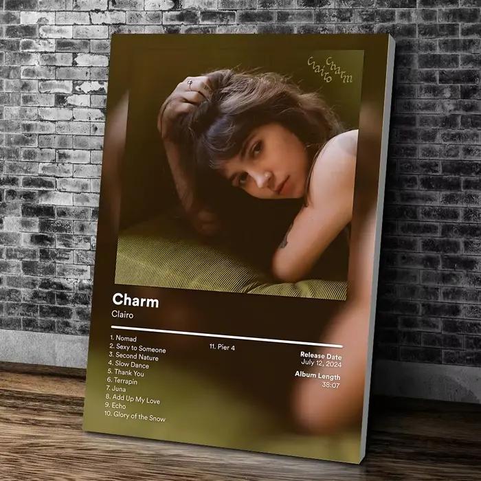 C-Clairo Pop Music Album Painting Calligraphy Canvas Poster Hallway Bedroom Living Room Home Bar Dec