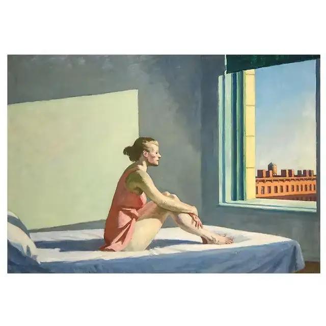 Affiche Edward Hopper, images modulaires de personnes au soleil, Art mural nordique imprimé, peintur