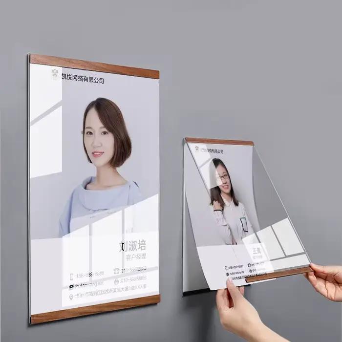 Cadre photo A5/A4 mural sans perçage, porte-documents, porte-affiches, cadre d'affichage en acryliqu