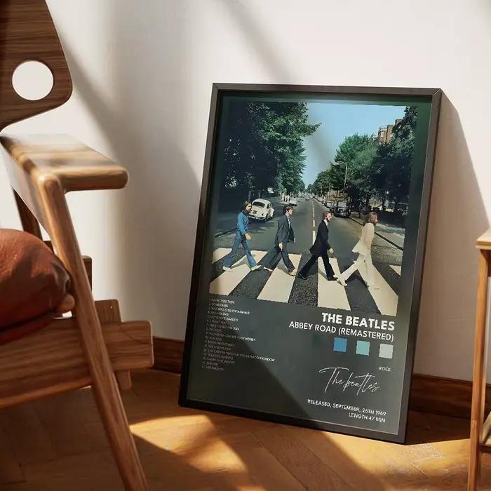 B-Beatles-Music-T-The affiche Album de musique toile impression mur Art chambre décor mur Art impres