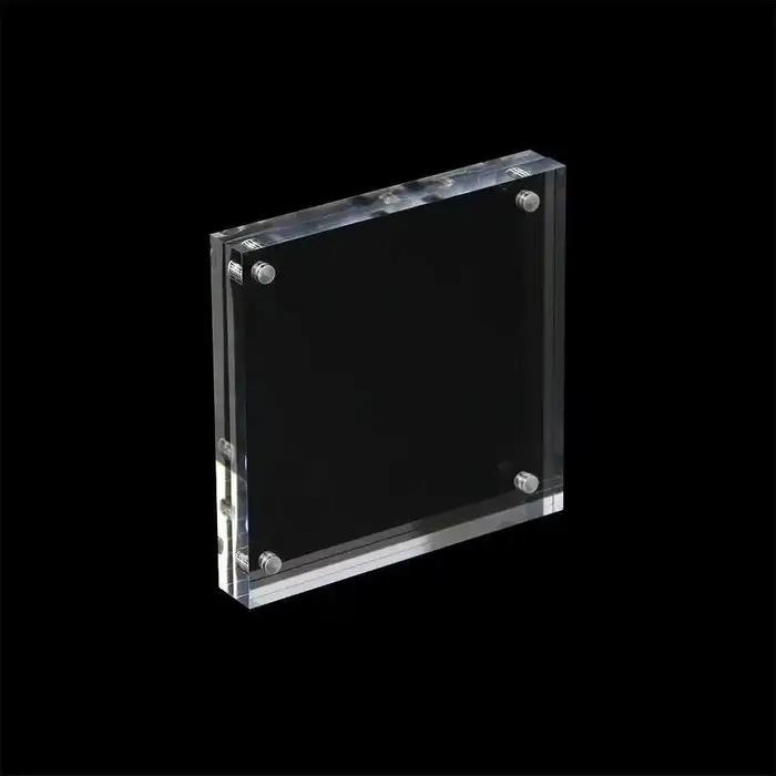 Cadre photo carré transparent, porte-photo en acrylique vierge, nuit, 120x120mm,135x135mm,150x150mm,