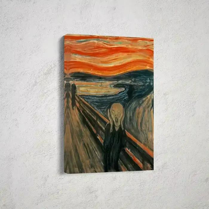 Peinture sur toile sans cadre, Edvard Munch le cri, imprimés d'art muraux avec cadre, décoration de