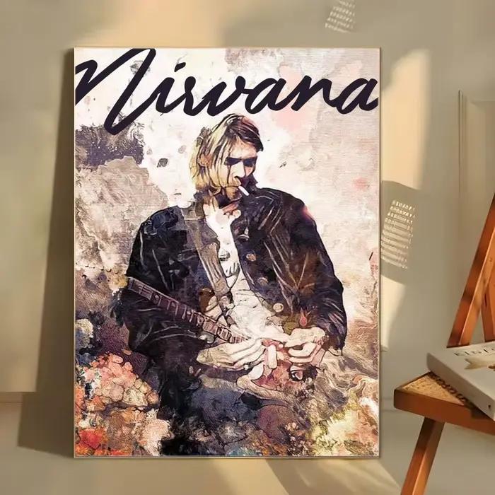 Affiche Punk Hard Rock N-Nirvana, autocollant artistique auto-adhésif en papier imperméable, décorat
