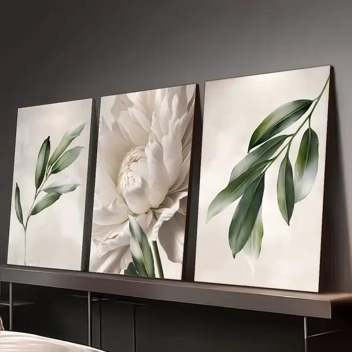 Art mural moderne pour la chambre - Art mural botanique minimaliste, affiche florale, art mural vert