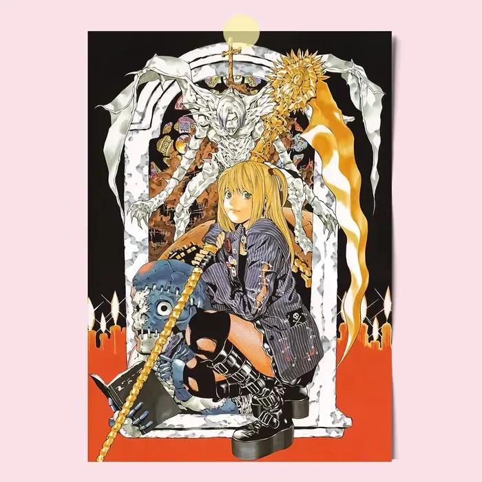 Bande dessinée japonaise Note de mort sans cadre toile peinture affiche lumière Yagami bande dessiné