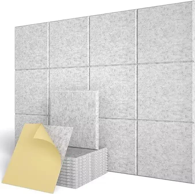 Panneaux muraux insonorisés, carreaux en mousse acoustique auto-adhésive, réduction du bruit de fond
