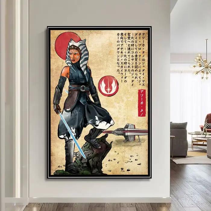 Affiche de Film s-star w-wars en papier blanc, autocollant mural fantaisie pour salon, décoration de