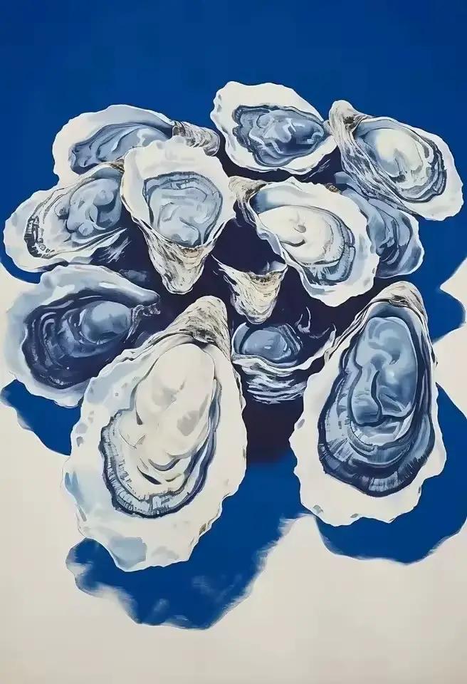 Affiche de poisson de homard de sardine colorée abstraite, peinture sur toile d'art mural d'animal d