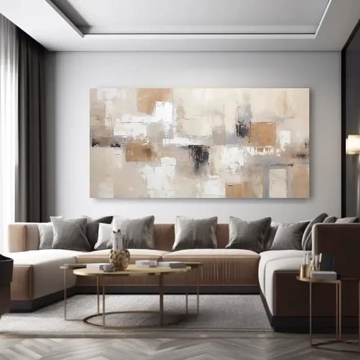 Grand Art mural sur toile abstrait moderne, peinture sans cadre pour salon, chambre à coucher, décor