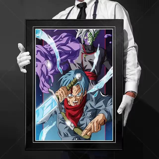 Affiche de dessin animé japonais Dragon Ball Z, peinture sur toile Wukong Vegeta Super Saiyan, décor