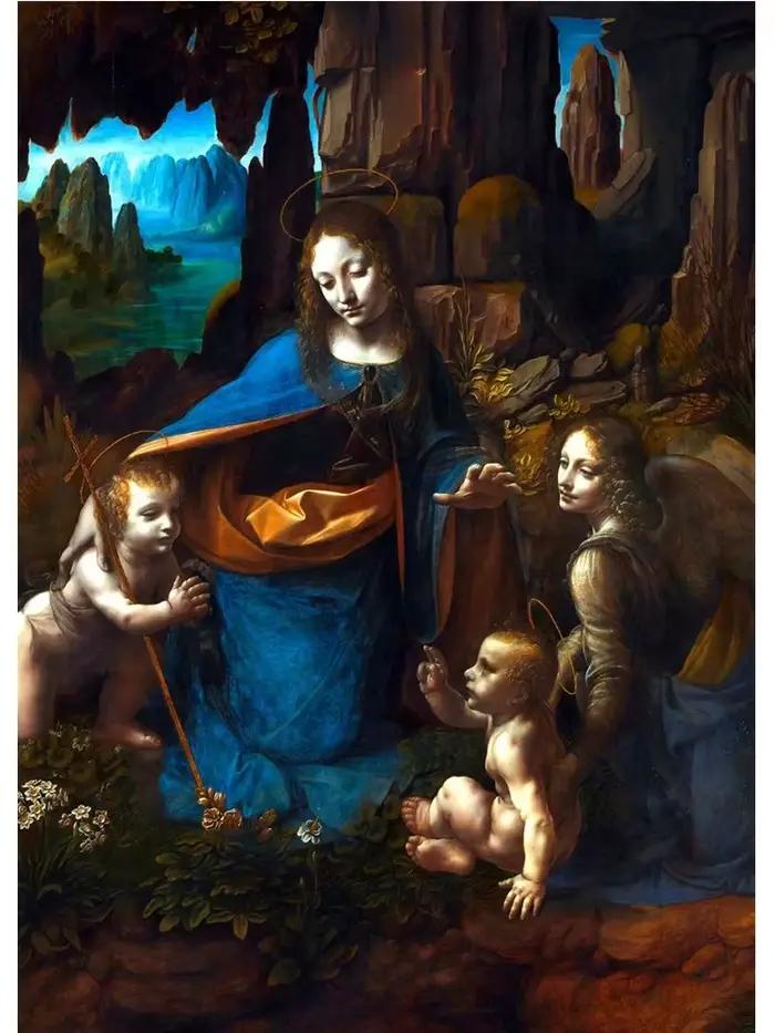 Tableau sans cadre, célèbre œuvre d'art de Léonard de Vinci, Mona Lisa Salvator Mundi, peinture diam