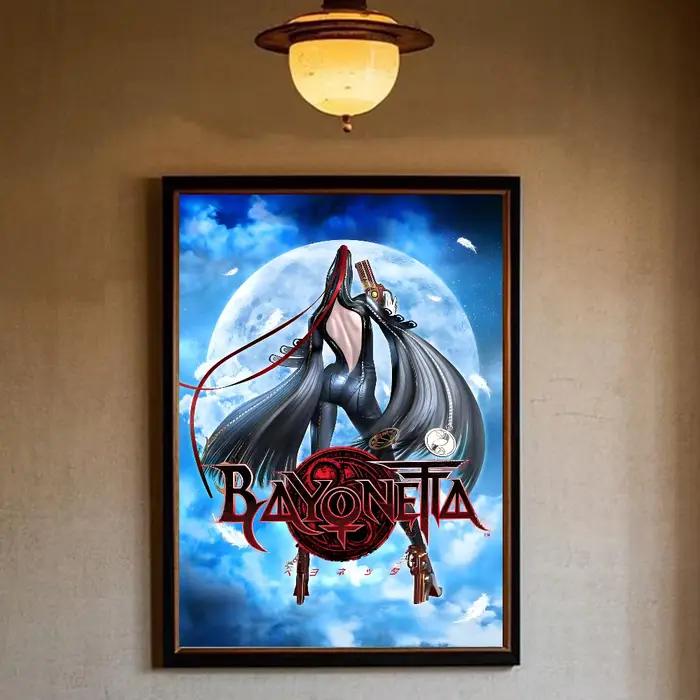 Jeu bayonetta 3 classique Vintage affiche HD art collant mur étanche maison salon chambre bar décora