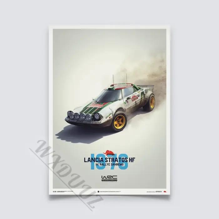 Peinture sur toile de la course de rallye la plus populaire au monde, décoration de la maison, esthé