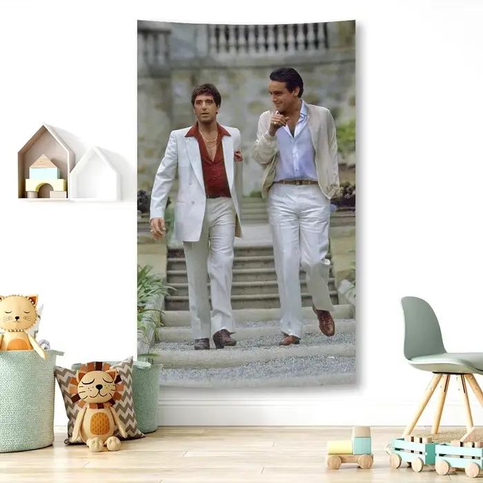 Scarface: le monde est votre tapisserie d'affiche de film classique avec peinture sur toile de Tony,