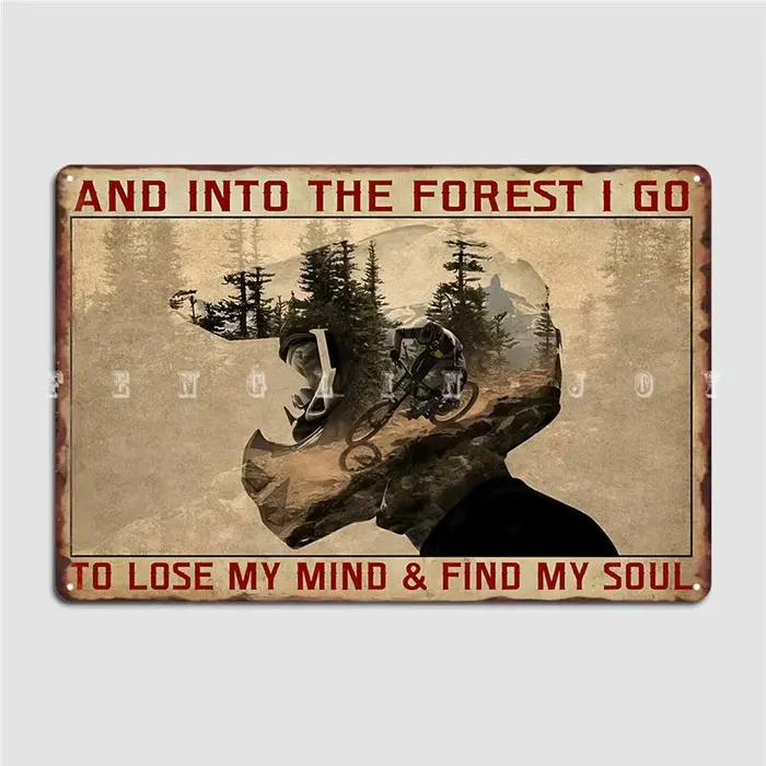 Affiche de plaque en métal The Forest I Go To Lose My Beaumont and Find My Soul, design de cinéma, v