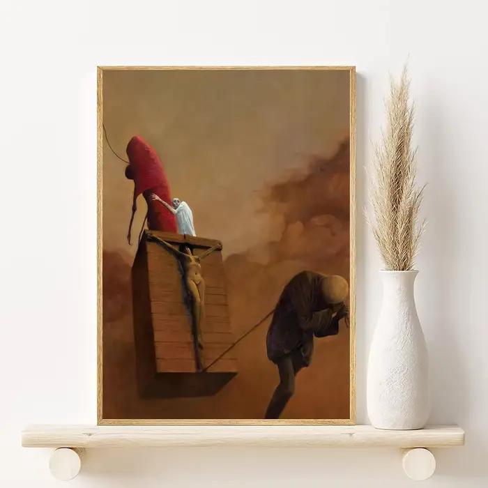 Zdzislaw Beksinski Art Fantasy rêve affiche HD art toile peinture maison salon chambre bar décoratio