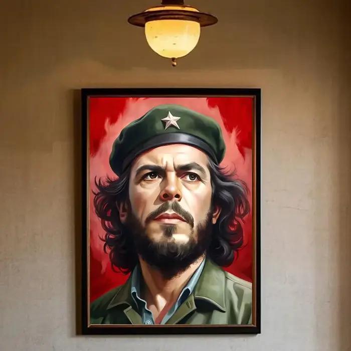 Affiche de héros révolutionnaire de célébrité Che Guevara, art HD, mur collant, étanche, décoration