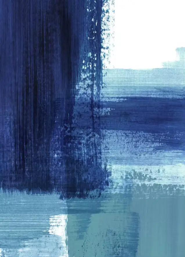 Posters d'art abstremberg de coups de pinceau bleu Industries celle et bleu marine, peinture sur toi