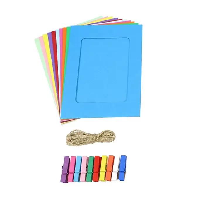 Cadre Photo en papier coloré, 7 pouces, multi-couleurs, décoration murale pour dortoir, bureau, mais