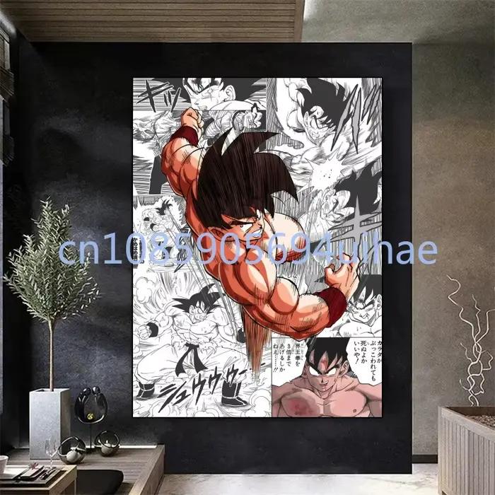 Peinture sur toile Dragon Ball Z, affiche de dessin animé japonais, Vegeta Goku Super Saiyan, décora