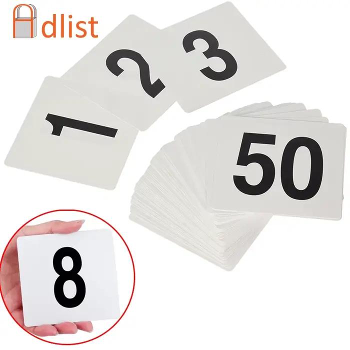 Numéros de Table blancs en PVC, signes de mariage, Restaurant, café, Bar, cartes de sièges, Identifi