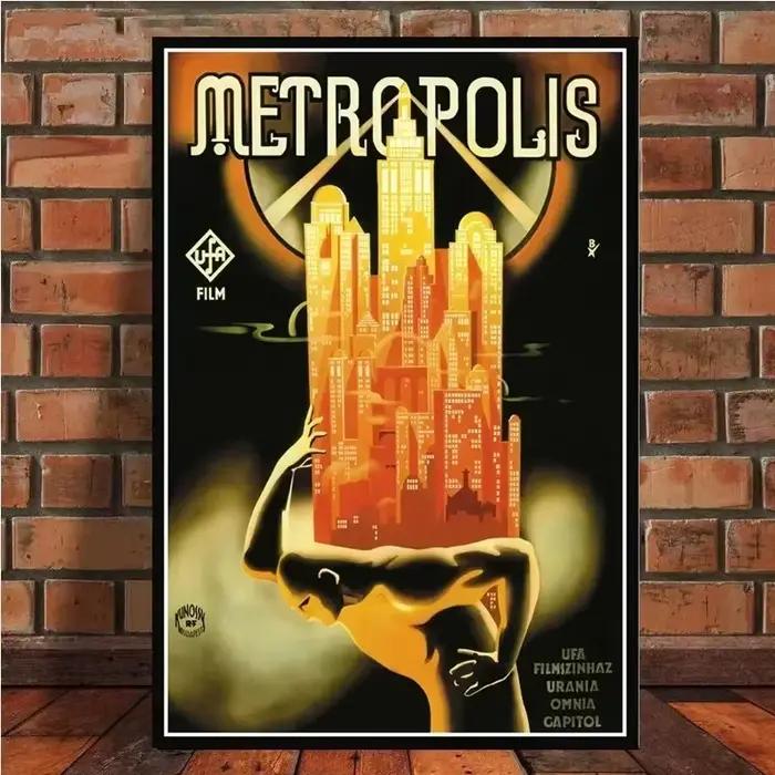 Toile d'art mural de film Metropolis Vintage des années 80, affiches imprimées pour décor de salon