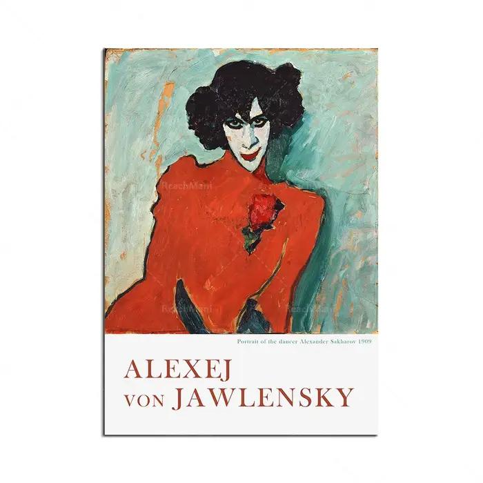 Tenter Sakharov, Getting ei von Jalensky, Portrait de femme, cavalier bleu allemand, affiche du musé
