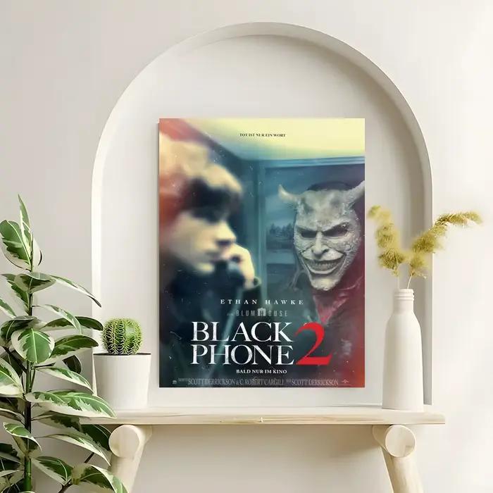 Affiche du film The Black Phone, autocollants haute définition, adaptés à la chambre à coucher, au s