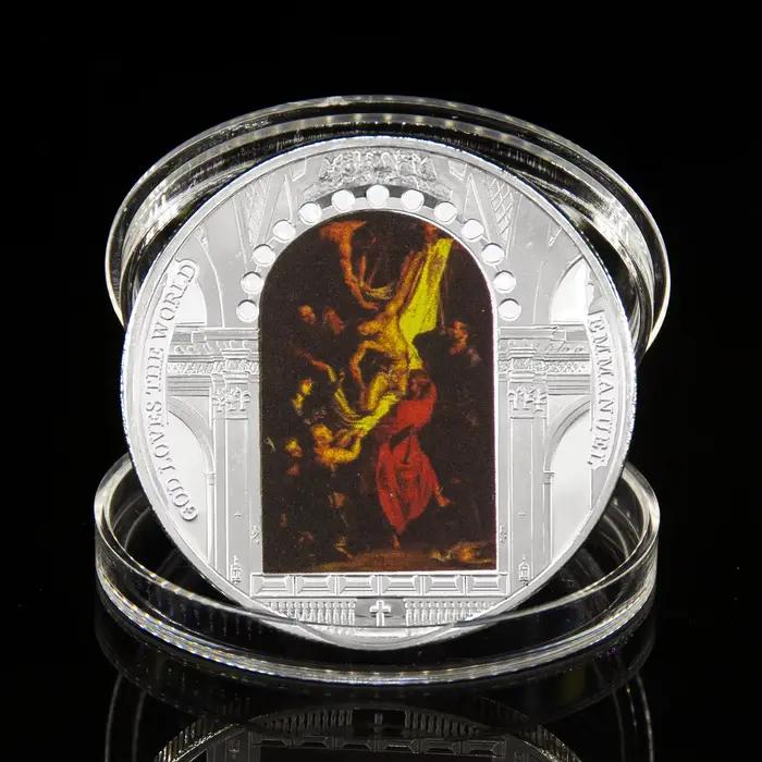 Peintures reconnues du monde, médailles commémoratives de la dernière cène, artisanat de jésus, coll