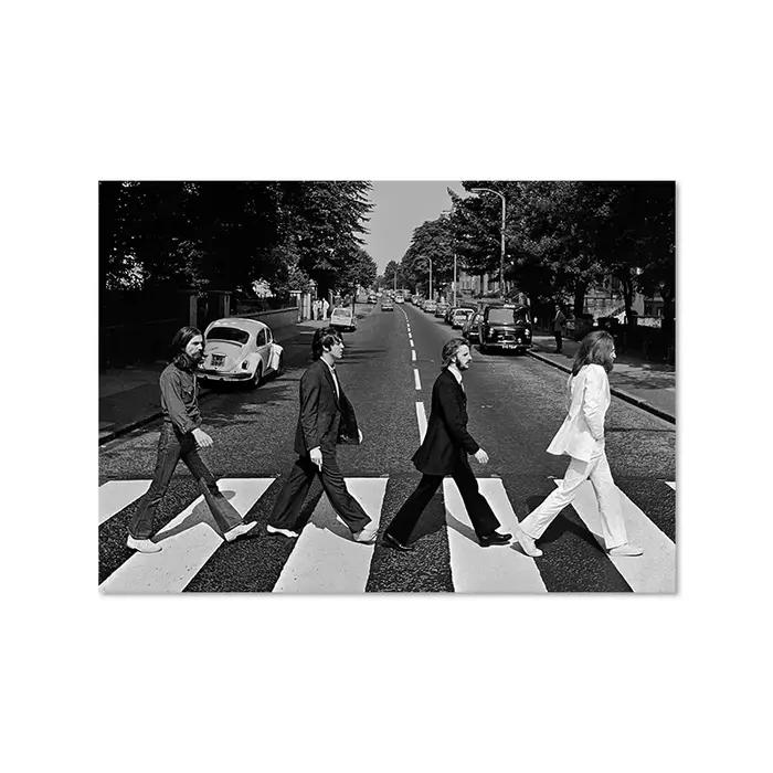 Abbey Road – affiche d'album de musique, bande de Rock, noir et blanc, photographie, toile, peinture