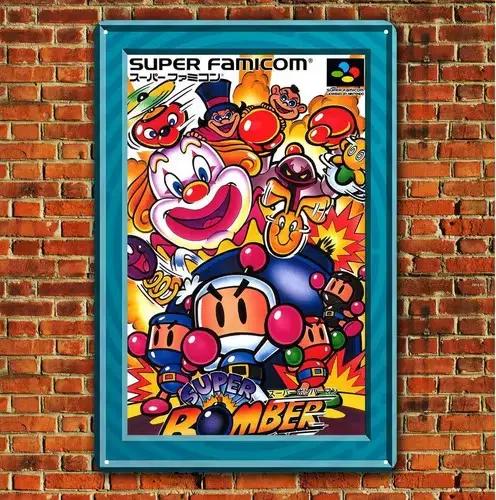 Affiche métallique Bomber Man Retro Video Game -