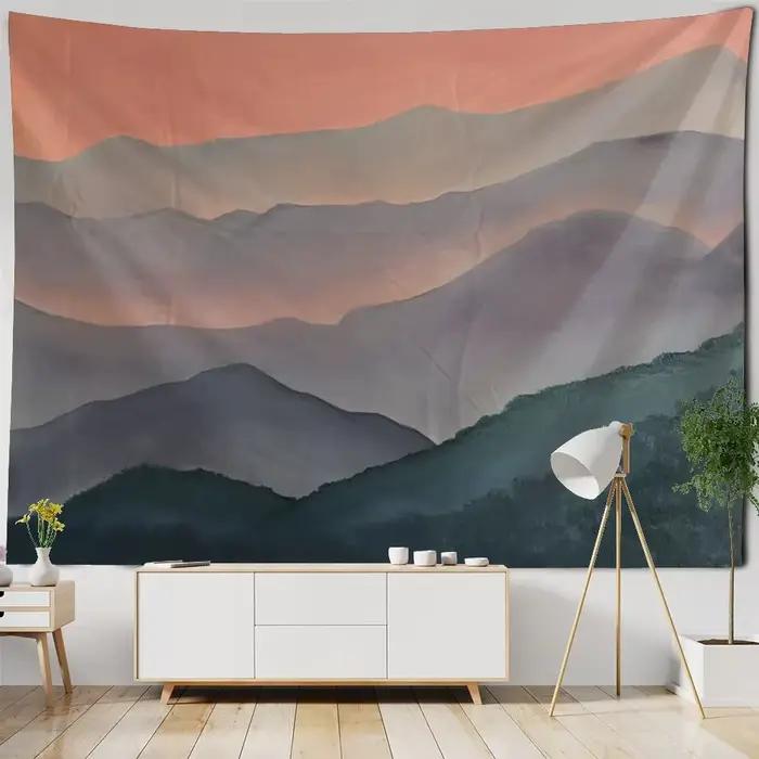 Salon Simple décoration moderne abstrait Mural Style bohème tapisserie paysage Art peinture tenture